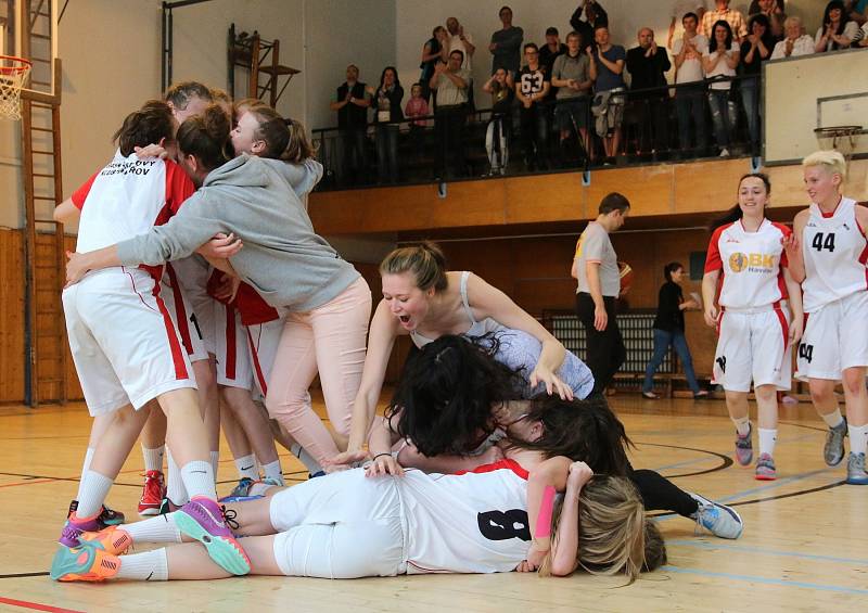 Radost mladých basketbalistek byla obrovská.