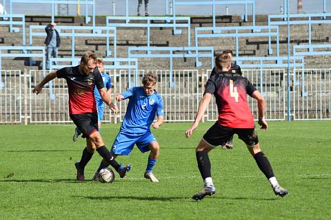 Zápas 9. kola fotbalové divize F MFK Havířov - Nový Jičín 2:2.