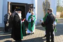 Mše ku cti sv. Huberta, patrona myslivců v kostele sv. Petra z Alkantary v Karviné-Dolech, sobota 6. listopadu 2021.