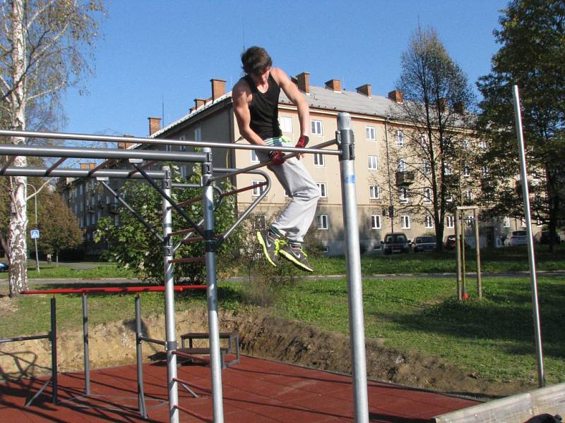 Workoutové cvičiště v centru Havířova. 