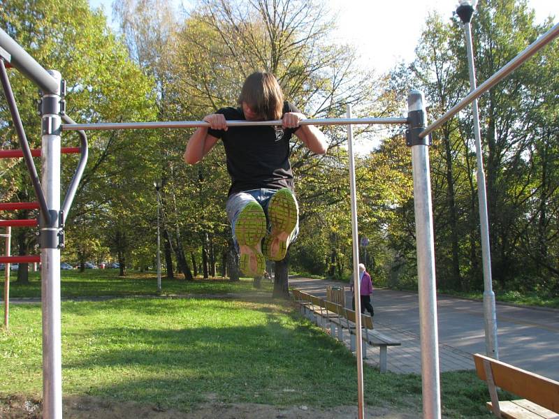 Workoutové cvičiště v centru Havířova. 