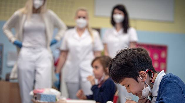 Ilustrační foto. Testování školáků v Moravskoslezském kraji.
