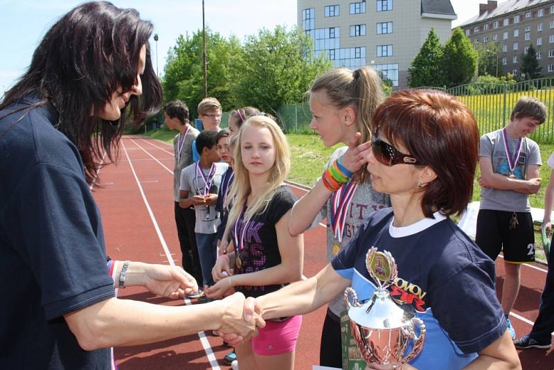 Okresní kolo v atletickém Odznaku všestrannosti olympijských vítězů v Havířově. 