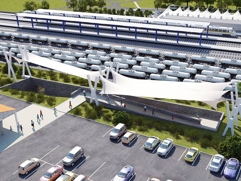 Vizualizace budoucí podoby havířovského dopravního terminálu. 
