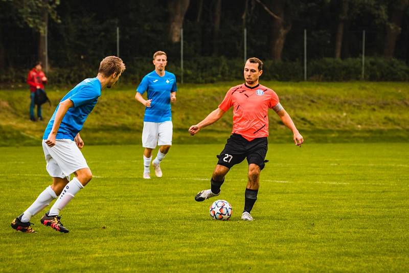 Zápas 5. kola fotbalové I.A třídy, skupiny B, Raškovice - Horní Suchá 4:2.