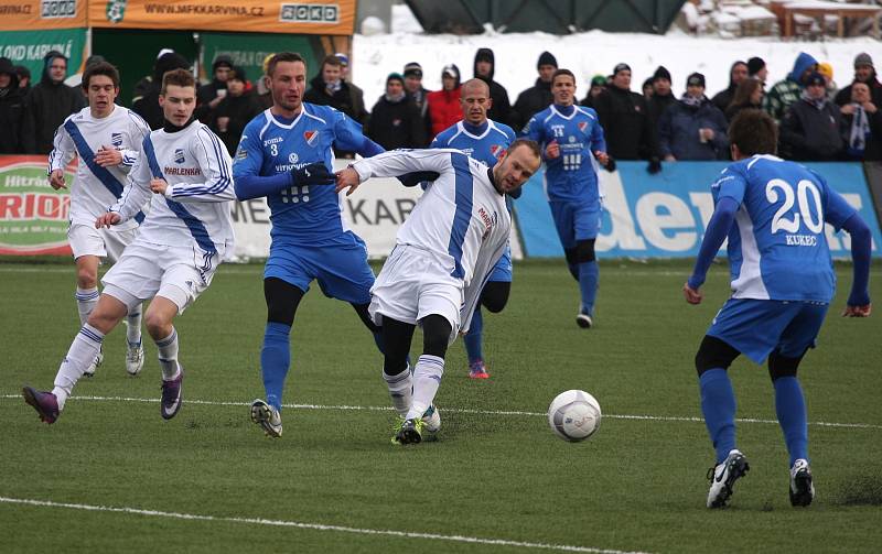 Z utkání Baník Ostrava - MFK Frýdek-Místek 2:1.