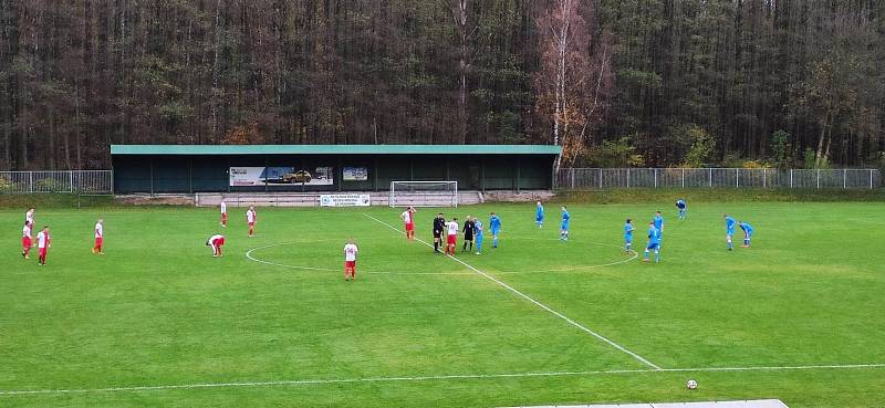 Zápas 14. kola krajského přeboru Slavia Orlová - Bolatice 6:0.