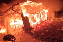 Požár rodinného domu, Karvinsko, Horní Suchá, zásah hasičů, 10. ledna 2024.