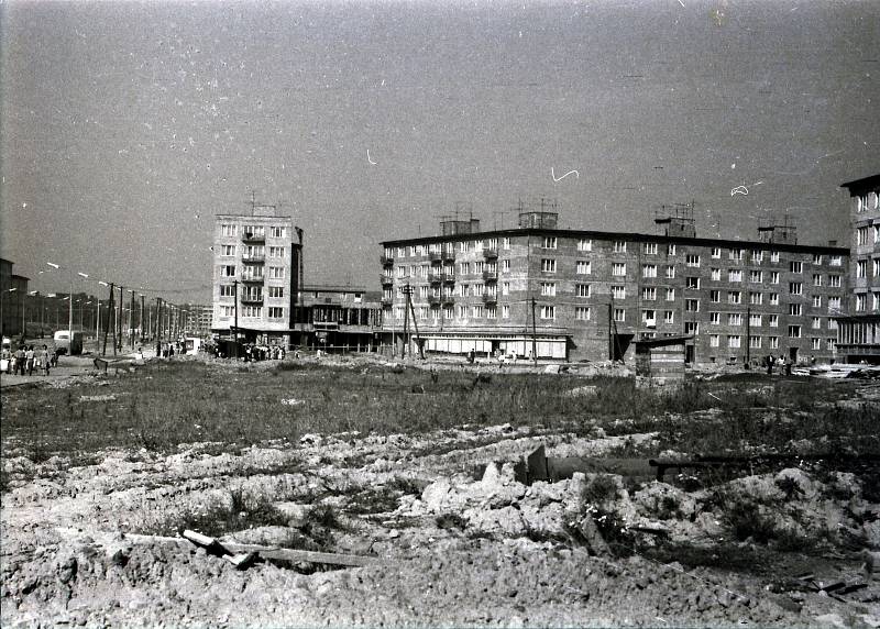 Historické fotografie zachycující výstavbu Havířova.  Foto: archiv Spolku přátel historie města Havířova