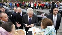 Prezident Miloš Zeman na návštěvě v Bohumíně. 