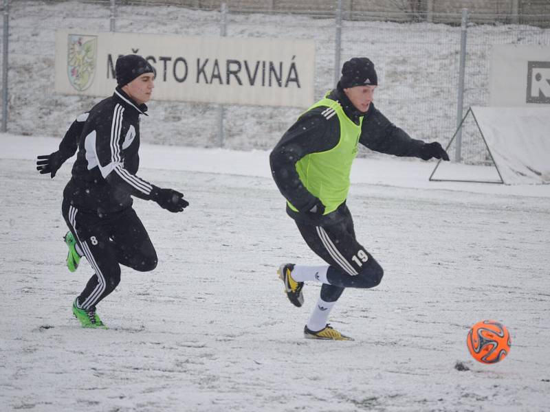 Příprava karvinských fotbalistů.