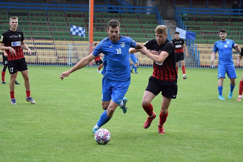 Zápas 23. kola fotbalové divize F  MFK Havířov - SFC Opava B 3:0. Foto: MFK Havířov/Viktorie Mrázová