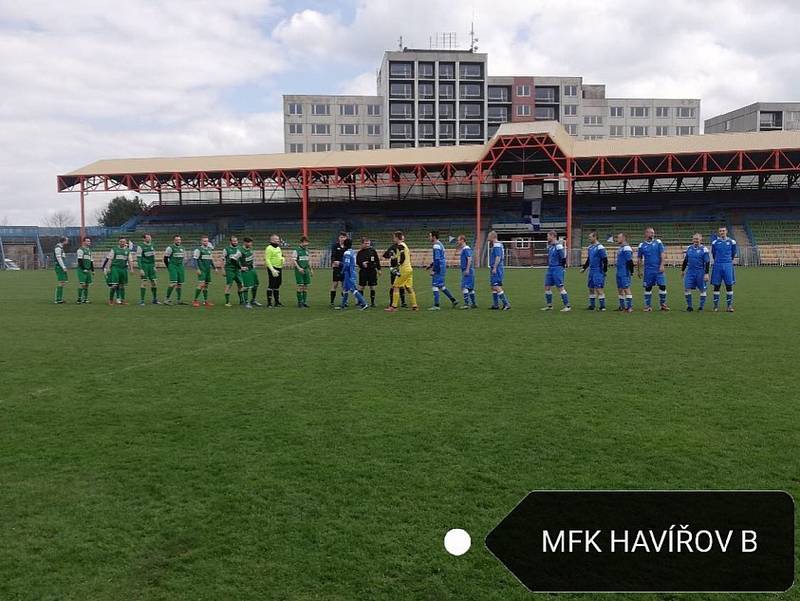 Zápas 16. kola okresního přeboru Karvinska MFK Havířov B - Baník OKD Doubrava 6:5. Foto: MFK Havířov/Viktorie Mrázová