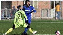 Fotbalové derby Baník Ostrava (modré dresy) - MFK Karviná 1:1.