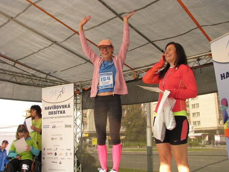 Havířovská desítka 2016, vyhlášení vítězů běhu na 10 km. 