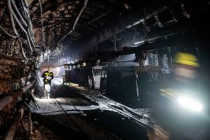 Dva měsíce po skončení těžby jsou už všechny ukončené dobývací prostory v dolech ČSA a Darkov uzavřeny hrázemi odolnými proti výbuchu, 7. května 2021 v Karviné.