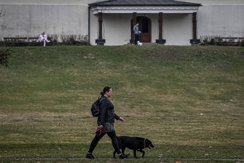 Park Boženy Němcové, 27. března 2021 v Karivné.