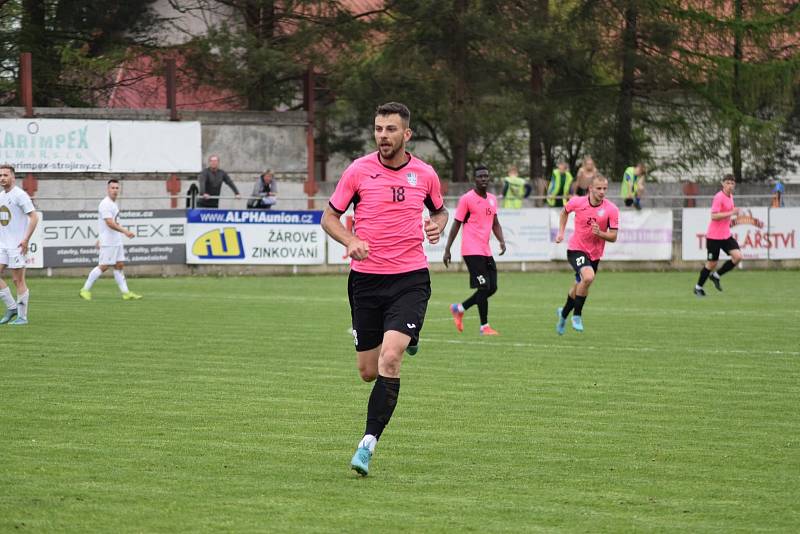 Zápas 21. kola fotbalové divize F Dětmarovice - Havířov 0:3 (7. května 2022). Foto: MFK Havířov/Viktorie Mrázová