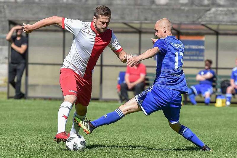 Fotbalový útočník David Jatagandzidis ze Slavie Orlová.