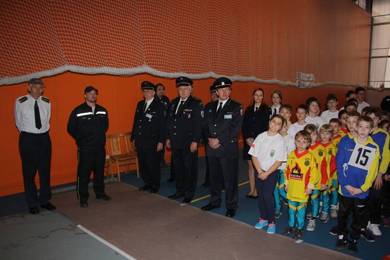 Halová soutěž mladých hasičů v Havířově. 
