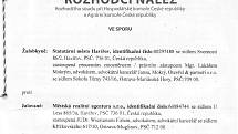 Rozhodčí nález ve sporu města Havířova a Městské realitní agentury Havířov.