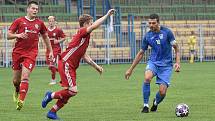 Havířov (v modrém) si doma poradil s Heřmanicemi 2:0.