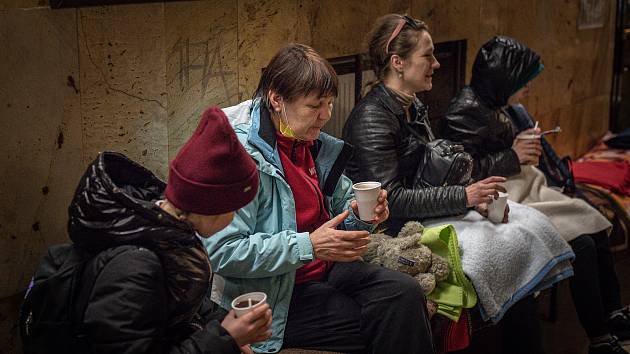 Noční vlakové spoje přivážely po vypuknutí války ukrajinské uprchlíky do Česka, 18. března 2022 v Bohumíně