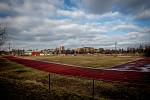 Atletický stadion v Havířově, leden 2020.