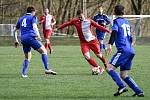 Zápas 20. kola krajského přeboru Slavia Orlová - Pustá Polom 0:2.