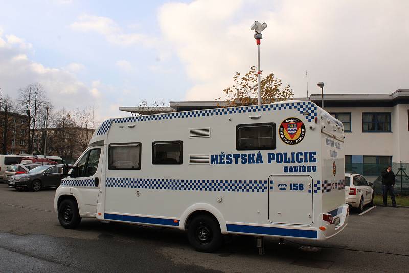 Mobilní služebna Městské policie v Havířově.