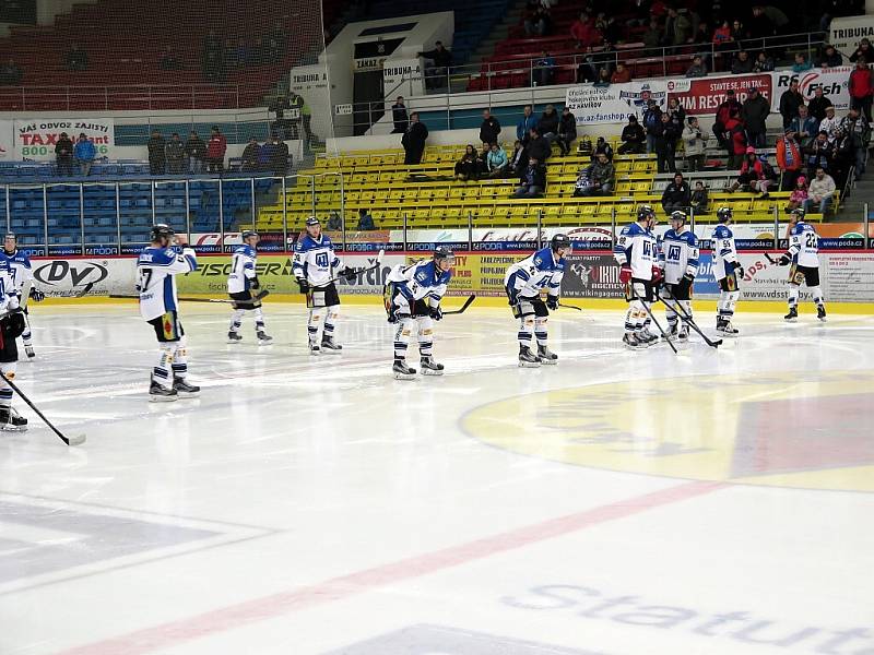 Hokejové utkání Havířov - Třebíč. 