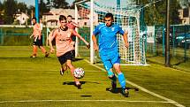 Zápas 22. kola fotbalové I.B třídy, skupiny C, Lokomotiva Petrovice B - Horní Suchá 0:6, které se hrálo 15. května na hřišti v Závadě. Foto: FK Horní Suchá/Ondřej Kruťa