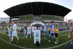 Karviná (v bílém) vs. Mladá Boleslav 1:1.