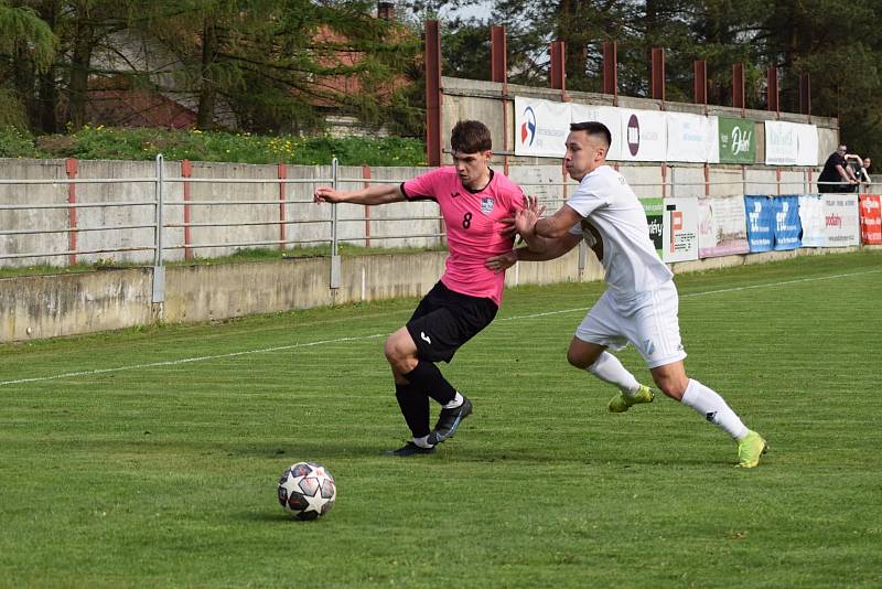 Zápas 21. kola fotbalové divize F Dětmarovice - Havířov 0:3 (7. května 2022). Foto: MFK Havířov/Viktorie Mrázová