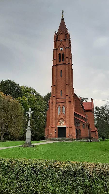 Bohumín-Skřečoň. Kostel Panny Marie Bolestné.