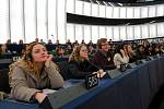 Skupina 24 karvinských gymnazistů navštívila Evropský parlament v rámci soutěžního programu Euroscola.