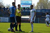 Zápas 19. kola divize F MFK Havířov - MFK Karviná B 0:3.