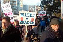 Demonstrace v Orlové, 17. ledna 2019.