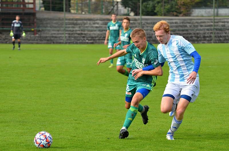 Zápas 8. kola fotbalové divize F MFK Karviná B - SO Bruntál 6:1.