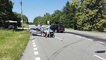 Dopravní nehoda na Lazecké ulici v Orlové.
