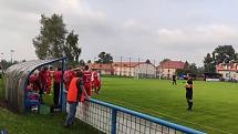 Zápas 15. kola fotbalového krajského přeboru Řepiště - Slavia Orlová 4:2.