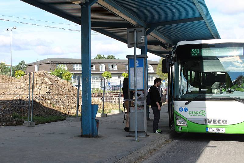 Rekonstrukce autobusového nádraží v Orlové.