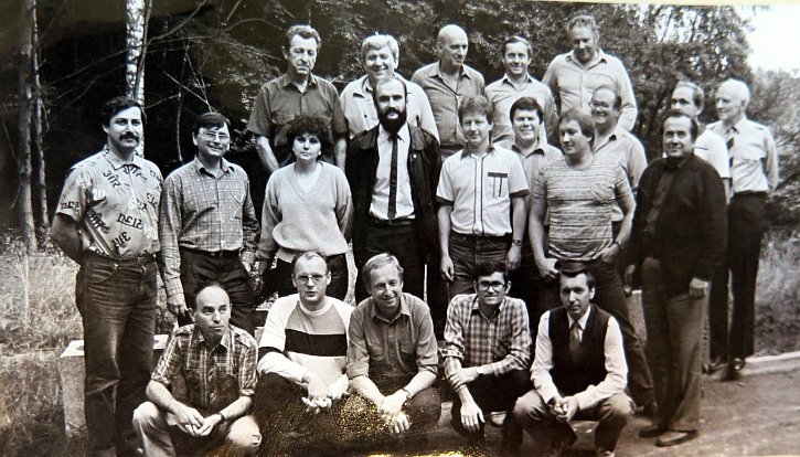 Čtvrtletní porada členů BSP mechanických dílen ve Štole v Těrlicku dne 14. září 1988.