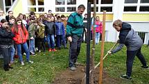 Školáci ze ZŠ Žákovská v Havířově společně s učiteli vysadili pamětní lípu.