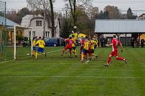 Zápas 15. kola krajského přeboru SK Stonava - Slavia Orlová 0:3.