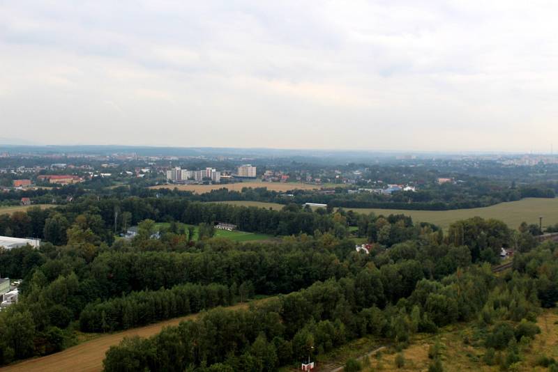 Výhled z těžní věže bývalého Dolu František v Horní Suché. 