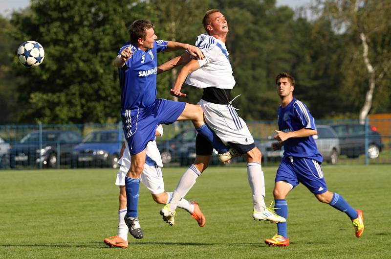 Sobotní fotbalové odpoledne v Petrovicích. V poháru postoupil Frýdek (v bílém).