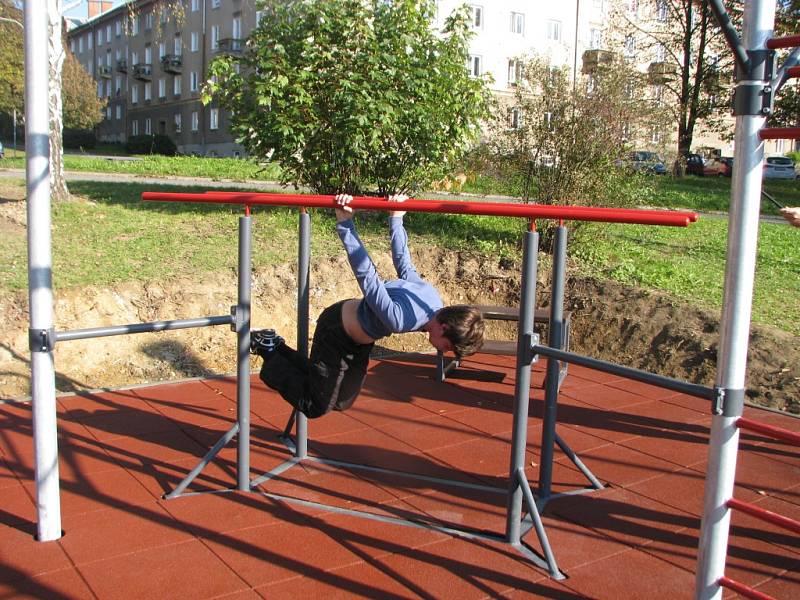 Workoutové cvičiště v centru Havířova. 