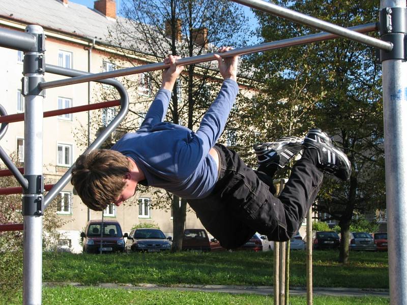 Workoutové cvičiště v centru Havířova. 