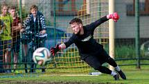 Fotbalový trénink bohumínských fotbalistů s brankářem Tomášem Vaclíkem. Na fotografii Tomáš Vaclík.